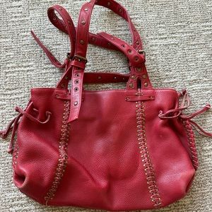 vintage red carlos falchi purse